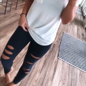 Lauriebelles x Chelsea Deboer distressed leggings